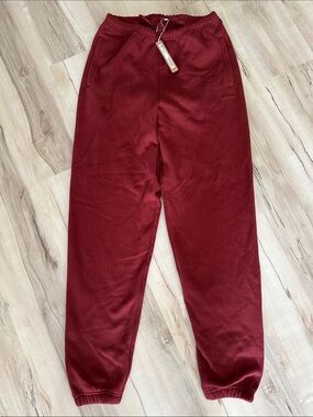SKIMS Merlot Cotton Fleece Classic Jogger NWT